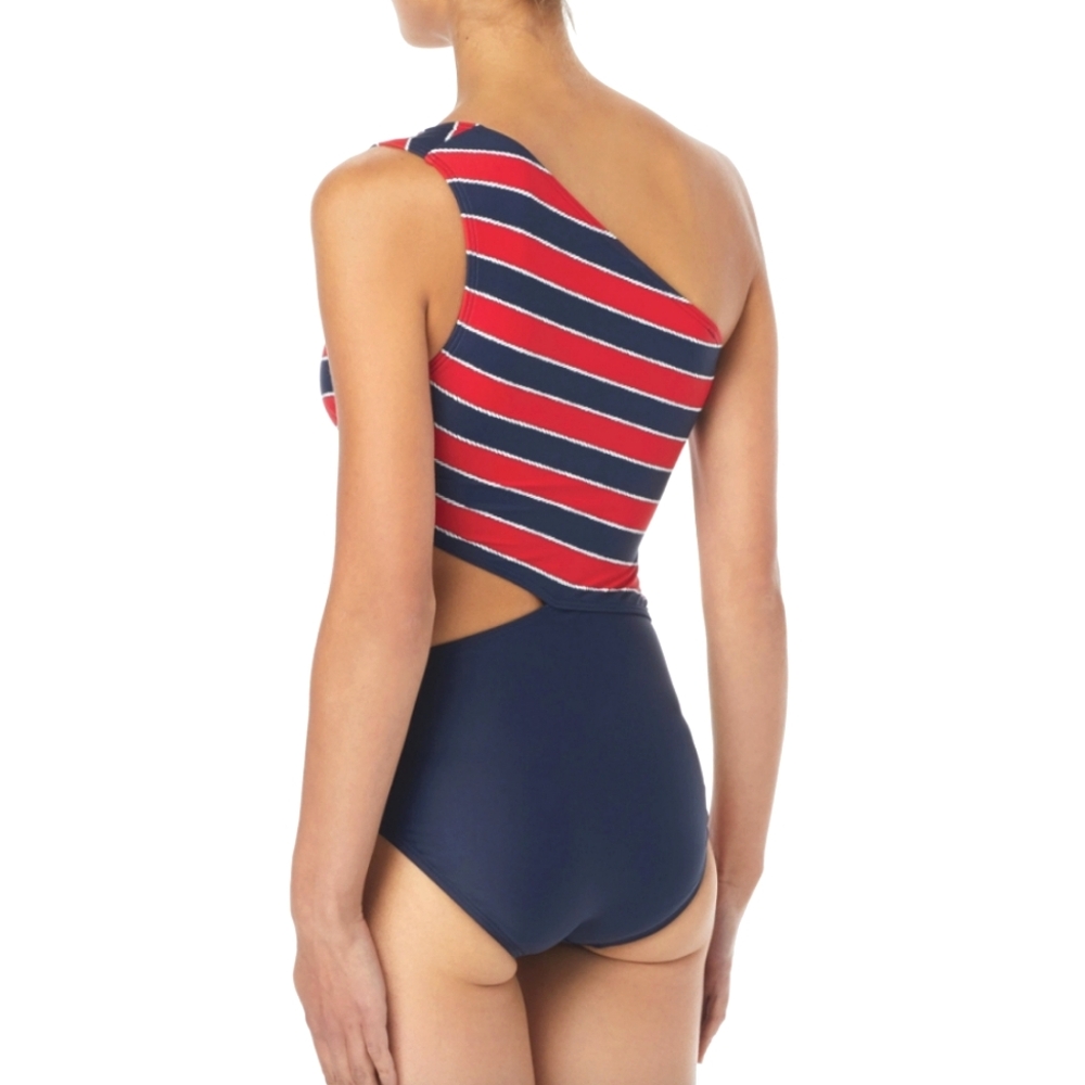 *HP* NWOT Michael Kors Red/Navy Cutout Swimsuit - Picture 4 of 5